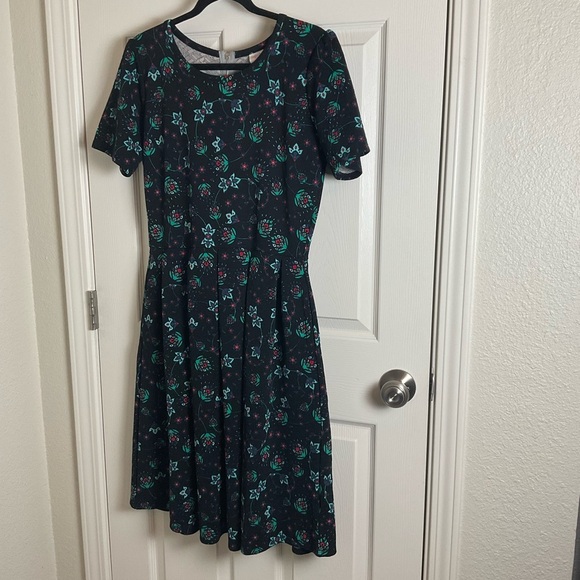Lularoe Amelia Floral Print Women's Dress size X-Large - Picture 2 of 9